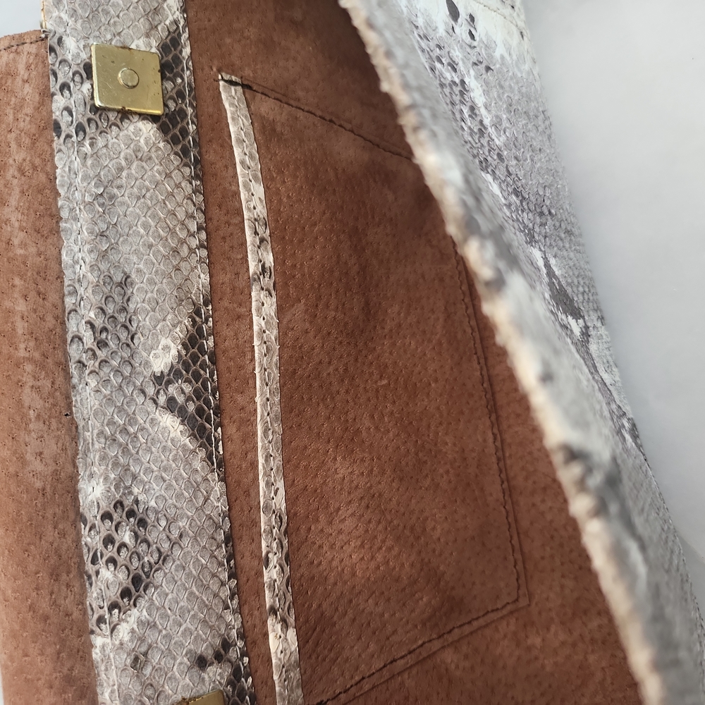 Snakeskin/ Leather Clutch Bag - Picture 8 of 9